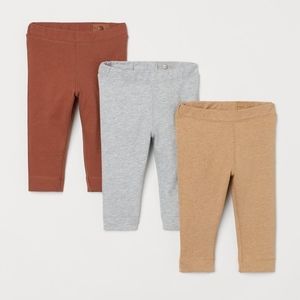 Sold! H&M 3-pack cotton leggings Size 6 month